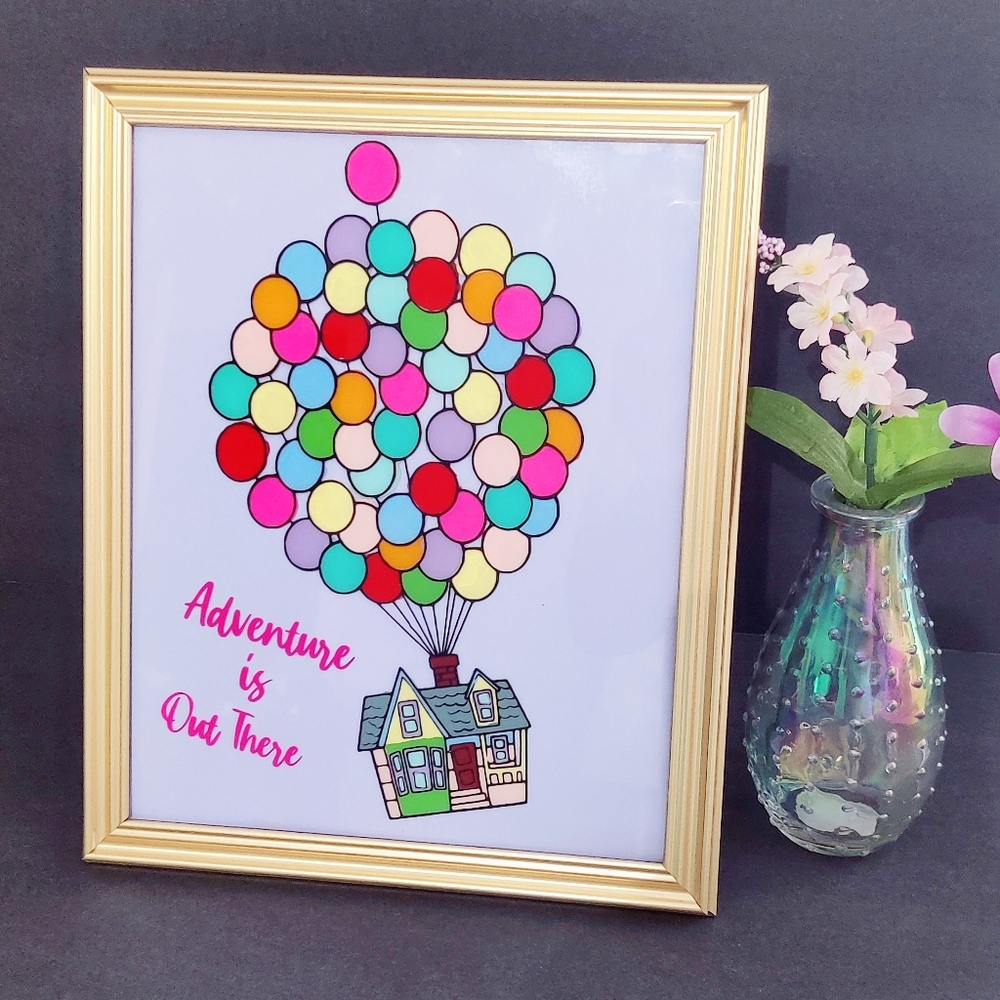 Up "Adventure is out there" pixar painting